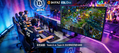 DOTA2 ESL One联赛比赛实况画面